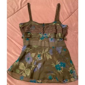 Free People Unique Floral Lace Tank Top